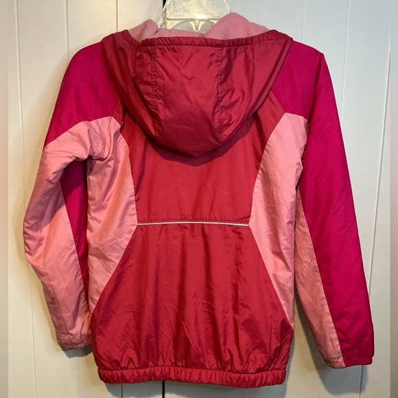 Columbia Jacket Girls M 10/12 Pink Windbreaker Colorblock PFG Vented Lightweight - Picture 6 of 6